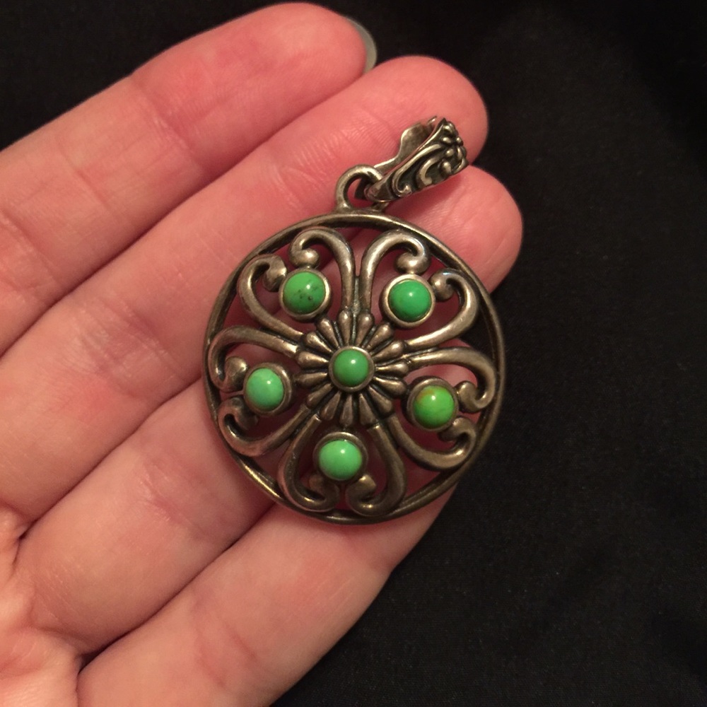 Turquoise and Silver Pendant